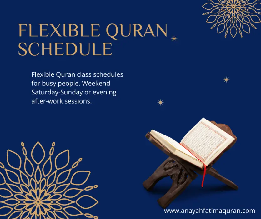 Flexible Quran Schedule 1 Flexible Quran class schedules