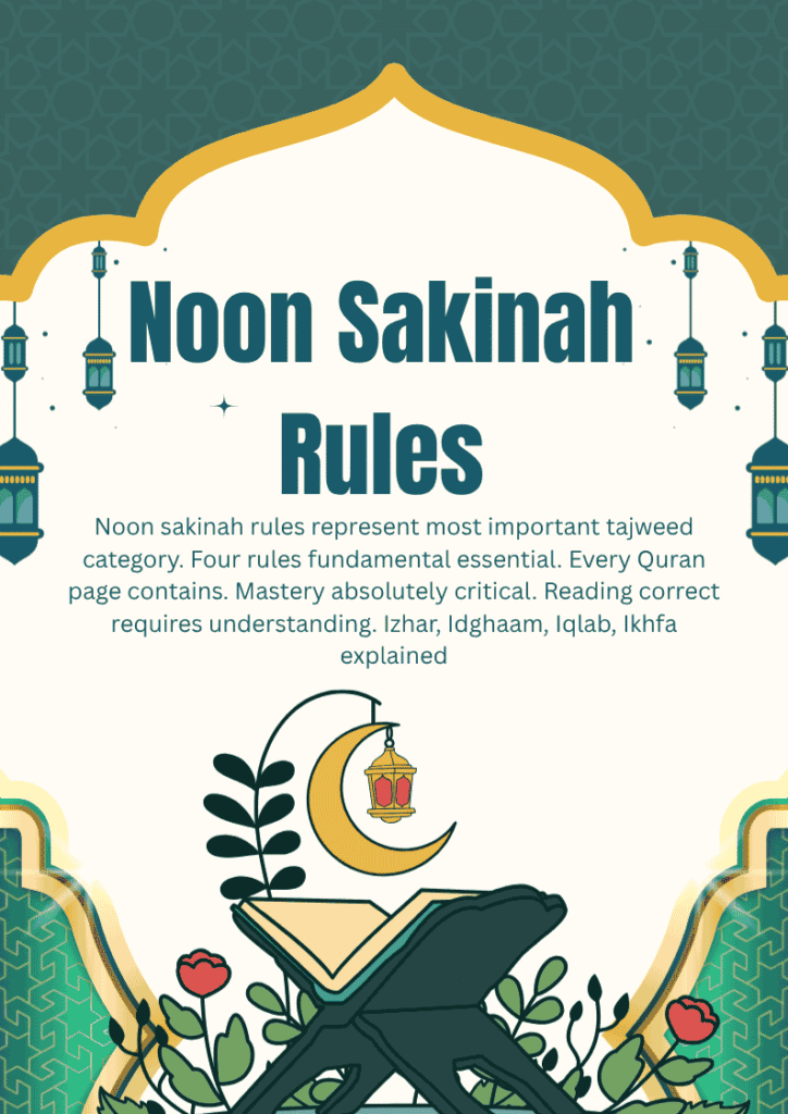 Noon Sakinah Rules | Complete Tajweed Guide 1 noon sakinah rules