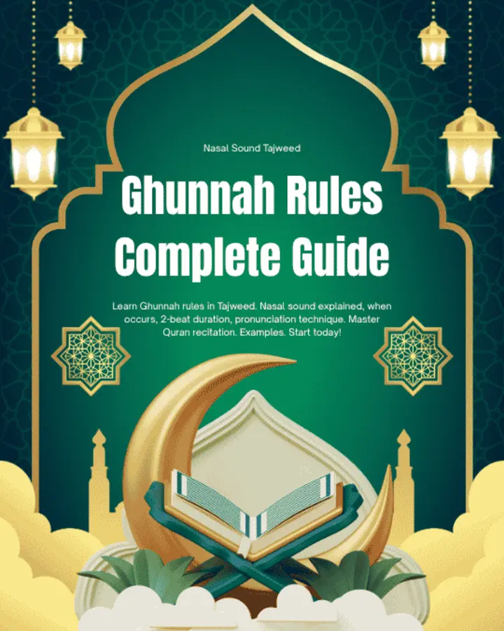 Ghunnah Rules Complete Guide | Master Nasal Sound in Tajweed 1 ghunnah rules