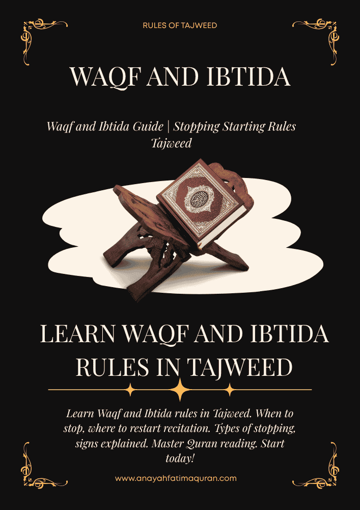 Waqf and Ibtida Complete Guide | Stopping and Starting Rules in Tajweed 1 waqf and ibtida